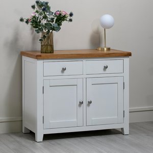 View Melbourne sideboard - 2 door - small - white and wood