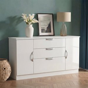 View Camden sideboard - wide - 2 doors - white gloss