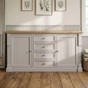 View Chateau sideboard - large - grey painted - pine