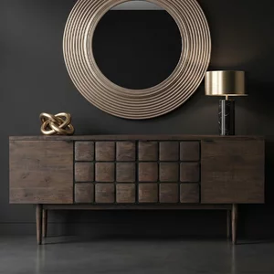 View Lucca sideboard - 4 door - extra large - dark oak - 200cm