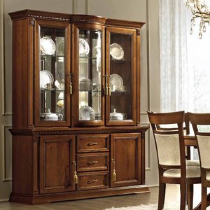 View Treviso italian sideboard - with vitrine - cherry wood