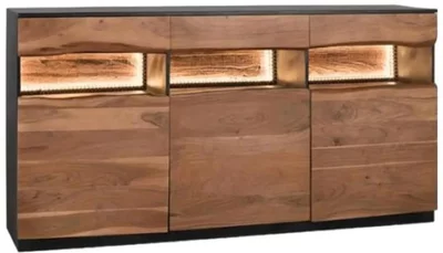 View Niarada sideboard - acacia wood - 3 door - extra large - 180cm