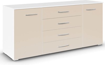 View Aditio large sideboard - 160cm - 2 door - alpine white & champagne