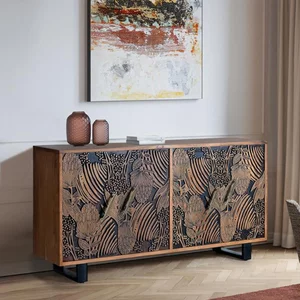 View Valentia artisan 4 door extra large sideboard - 190cm - acacia wood