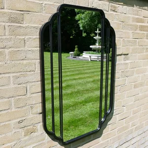 View Garden mirror - victorian style - black metal - garden