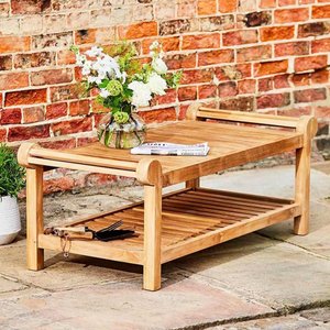 View Lutyens outdoor teak coffee table - 80cm x 60cm View Lutyens outdoor teak coffee table - 80cm x 60cm