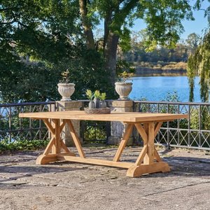 View Volos garden dining table - 10 seater - natural - teak wood - 240cm