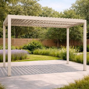 View Como outdoor pergola - latte aluminium