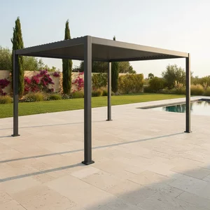 View Jupiter outdoor pergola - grey aluminium