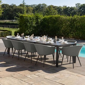 View Ambition garden extending dining set - 10 seater - ceramic top - zinc grey