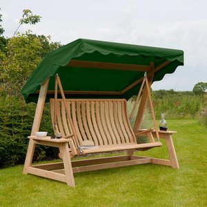 View Roble bengal swing seat - with green canopy