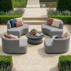 View Snug lifestyle suite garden daybeds - sofa set - rising table - zinc grey