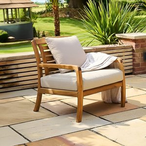 View Cotswold garden lounge armchair - acacia wood