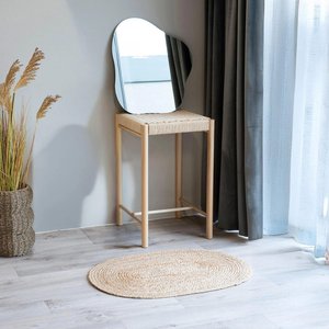 View Abano large stool - square - wicker - natural View Abano large stool - square - wicker - natural