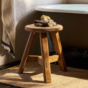 View Hawthorne outdoor stool natural teak wood View Hawthorne outdoor stool natural teak wood