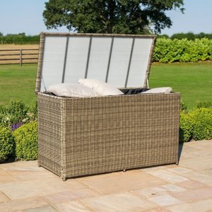View Winchester garden storage box - natural rattan