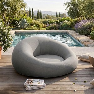 View Donut outdoor round day bed - grey - polypropylene View Donut outdoor round day bed - grey - polypropylene