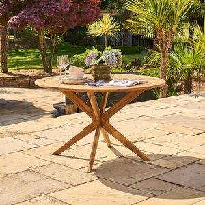 View Cotswold garden dining table - 4 seater - 125cm - round - acacia wood