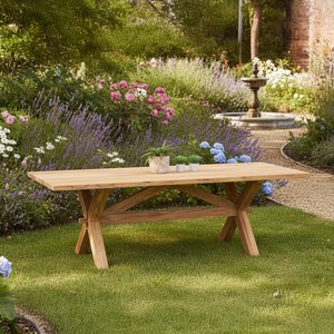 View Plank garden dining table - 8 seater - 240cm - teak wood