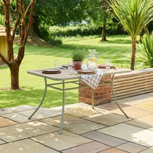 View Bergen garden dining table - 4 seater - 145cm - green metal