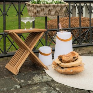 View Erto slatted stool - teak wood - set of 2 - natural View Erto slatted stool - teak wood - set of 2 - natural