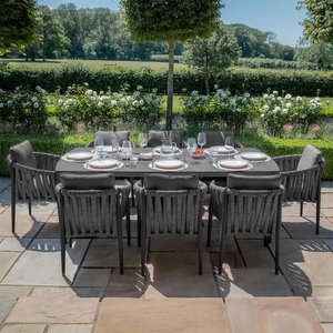 View Milan garden dining set - 8 seater - 220cm - ceramic top - charcoal