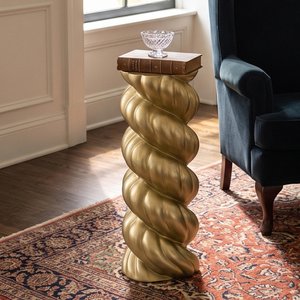 View Amalia column - round - gold - fiberglass