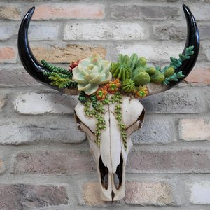 View Bull skull wall decoration - set of 2 - resin