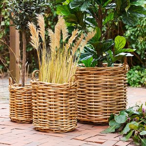 View Burton rattan basket - set of 3 - natural