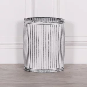 Cardiff metal planter - round tub - medium