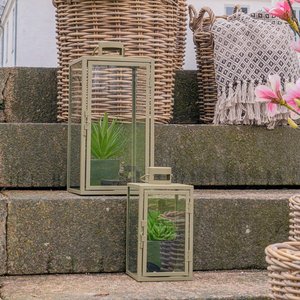 View Corfu lantern - green steel - set of 2
