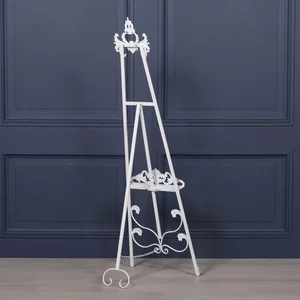 View French style metal easel - white