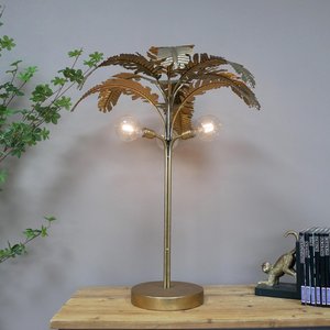 View Gold palm tree table lamp View Gold palm tree table lamp