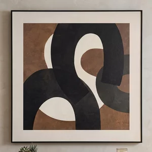 View Euphoria wall art - brown - left