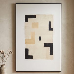 View Vortex wall art - beige - left