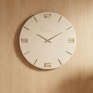 View Byram wall clock - round - tapioca - metal