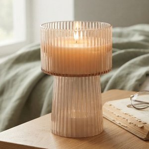 View Daily candle holder - clear - glass and wax View Daily candle holder - clear - glass and wax