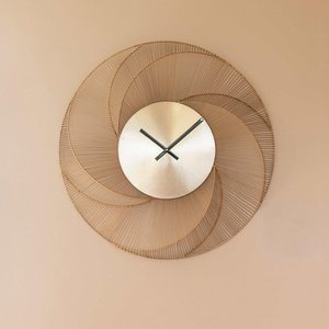 View Denver wall clock - round - gold - metal