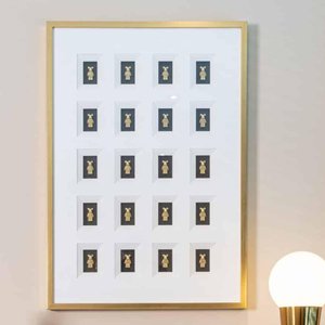 View Bear wall art - white and gold