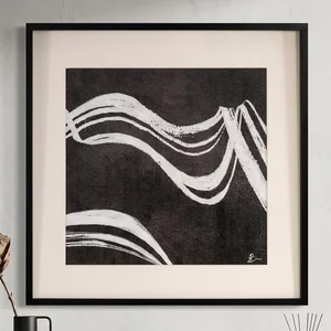 View Jozy wall art - square - black and white