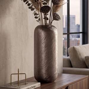 View Jilla vase - round - smoke - large - aluminium