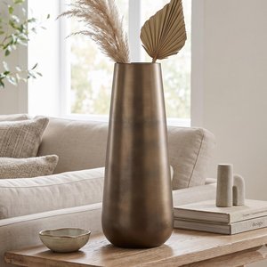 View Kenza vase - antique brass - large - aluminium