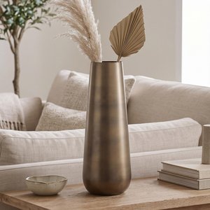 View Kenza vase - antique brass - small - aluminium
