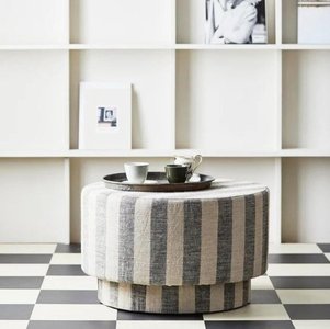 View Ladoga pouf - 68cm - natural fabric