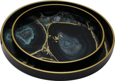 View Midnight glory tray - serving - set of 2