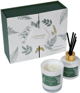 View Festive woodland gift set - white - set of 8