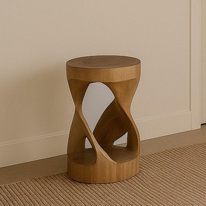 View Suar stool - round - natural wood View Suar stool - round - natural wood