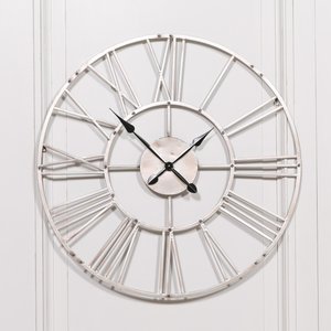 View Wall clock - vintage silver - round