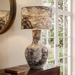 View Cecile table lamp - round - black and white View Cecile table lamp - round - black and white