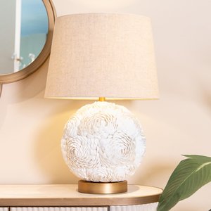 View Jamie table lamp - round - white and gold View Jamie table lamp - round - white and gold